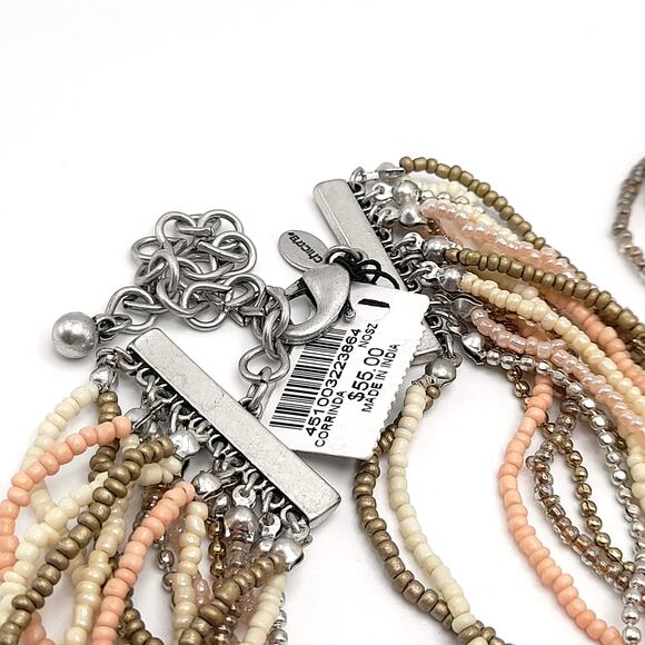 Chico's Glass Seed Bead Multi-strand Necklace, 43 In, 17 Strands, New With Tags - Picture 3 of 11